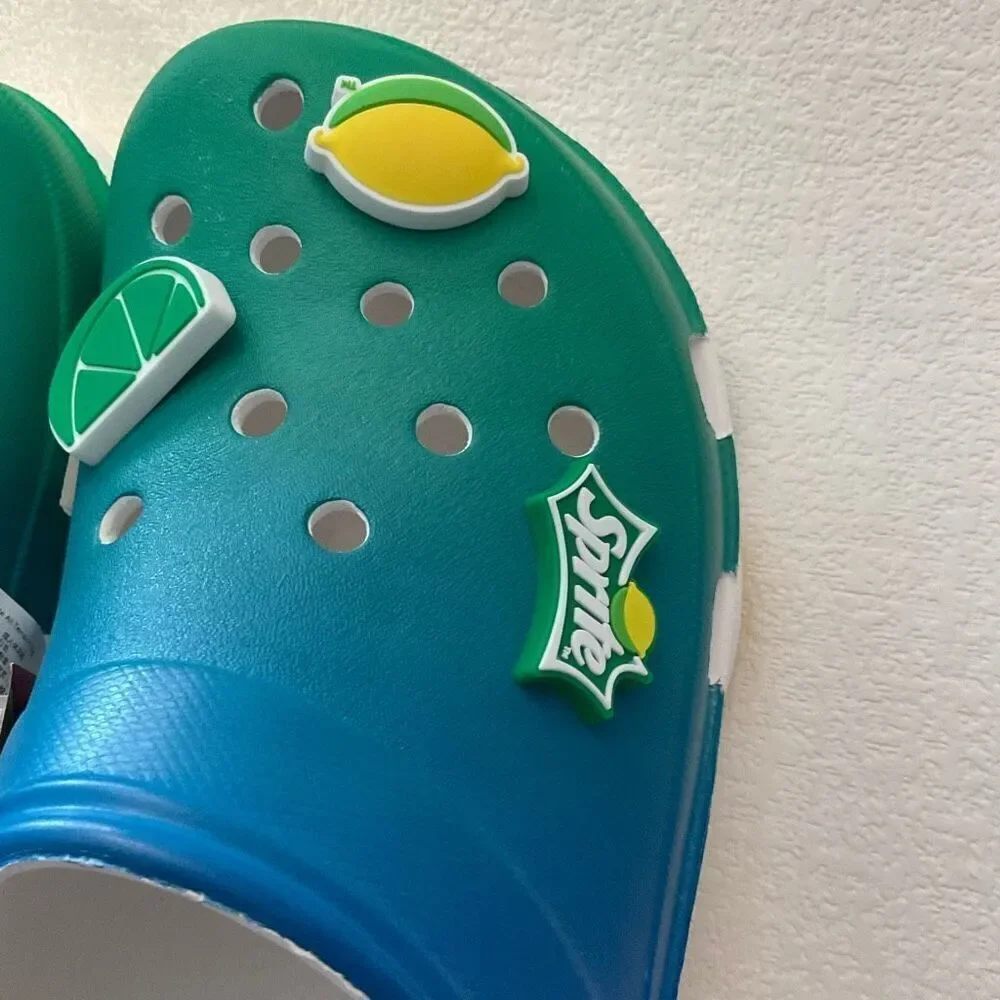 Crocs‎ Sprite Coca-Cola All Terrain Clogs Sandals Men's Size 11 Green  New